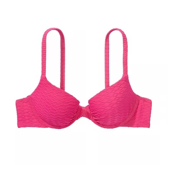 LVS Swim Mix & Match Icon Push-Up Bikini Top Forever hot Pink 38D underwire - Picture 4 of 13